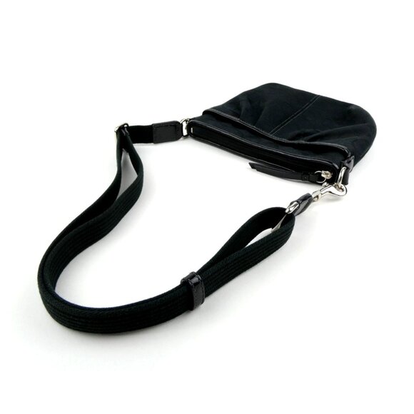 Coach Black Signature Fabric Crossbody Bag With Adjustable Strap & Zip Closure - Picture 3 of 13